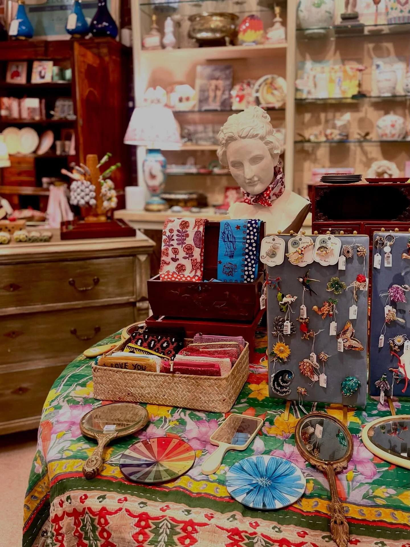 Come wander. John Derian decoupage, Nathalie L&eacute;te scarves and accessories, enamel brooches and so much more &mdash; there is always something worth finding at Mercato Cielo, inside Cargo Emporium, Portland.