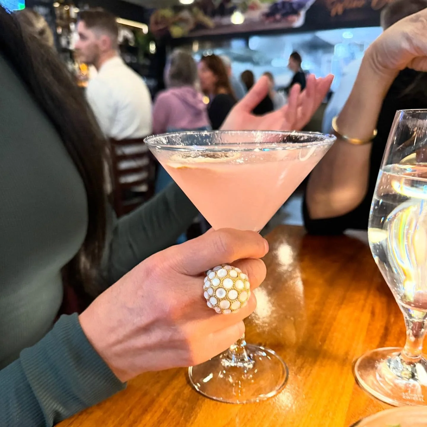 Beverages (mocktail or cocktail) should be handled with care. 
AKA:
Enjoyed with people you care about. 
Paired with the finest accompaniments (bling, food)
CHEERS
📍 @harvestwesthartford