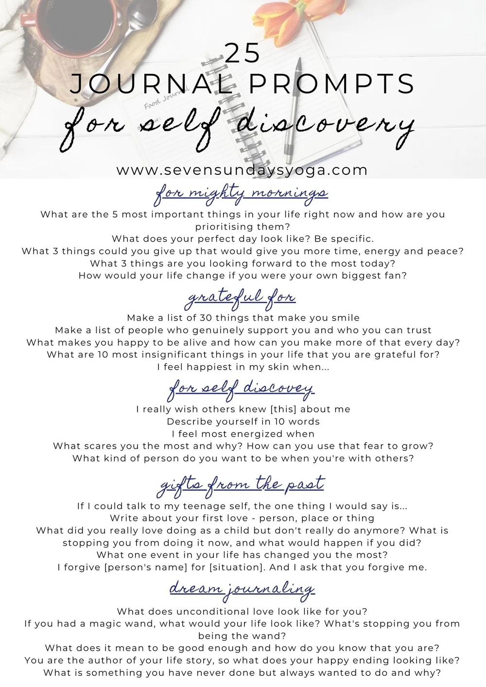 Daily Journal Prompts for Self Discovery — 7SY