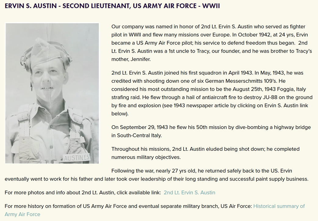 Ervin Austin - company named in his honor