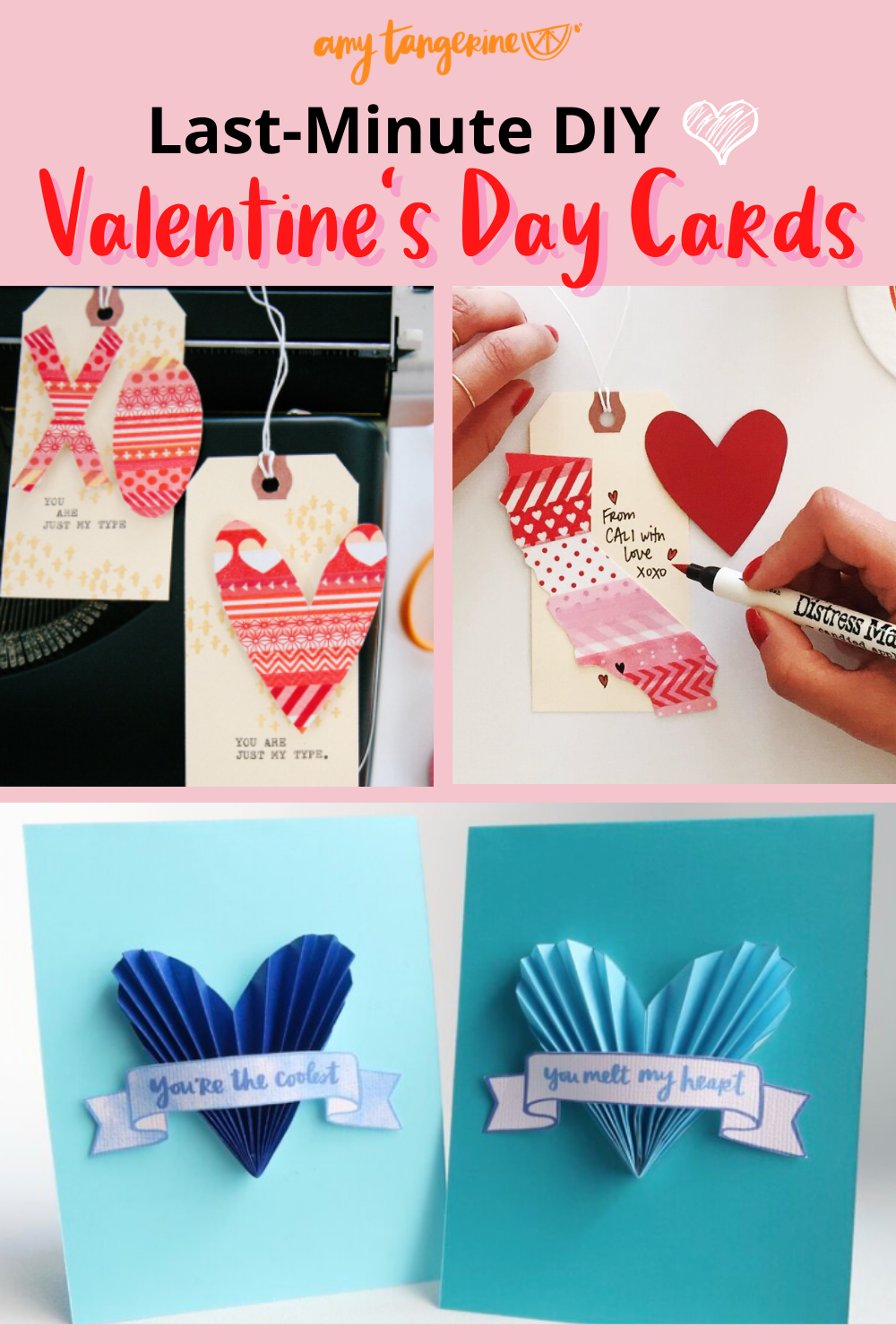 How to make a washi tape heart card