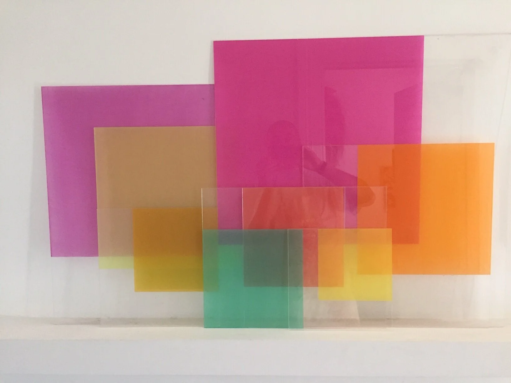  Untitled, 2016 dimensions variable, 7 panels up to 70 x 70 cm  acrylic on acrylic sheet  