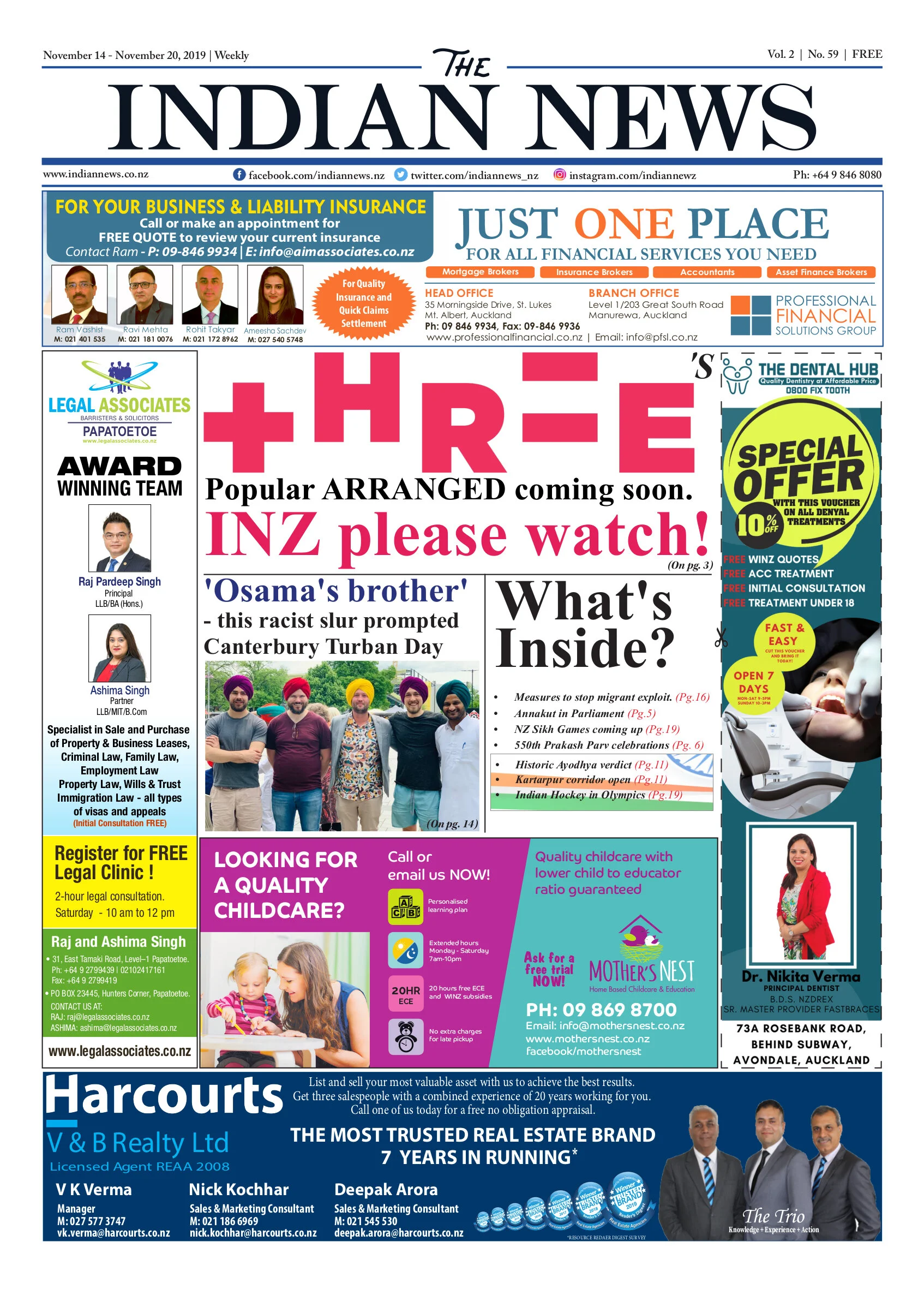 Issue 59, November 14 - November 20, 2019