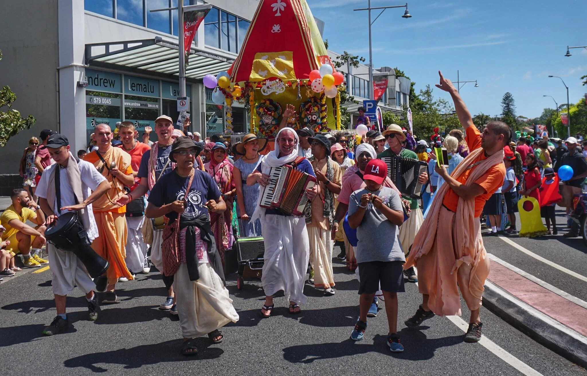 Iskcon Auckland’s float the best in Santa parades