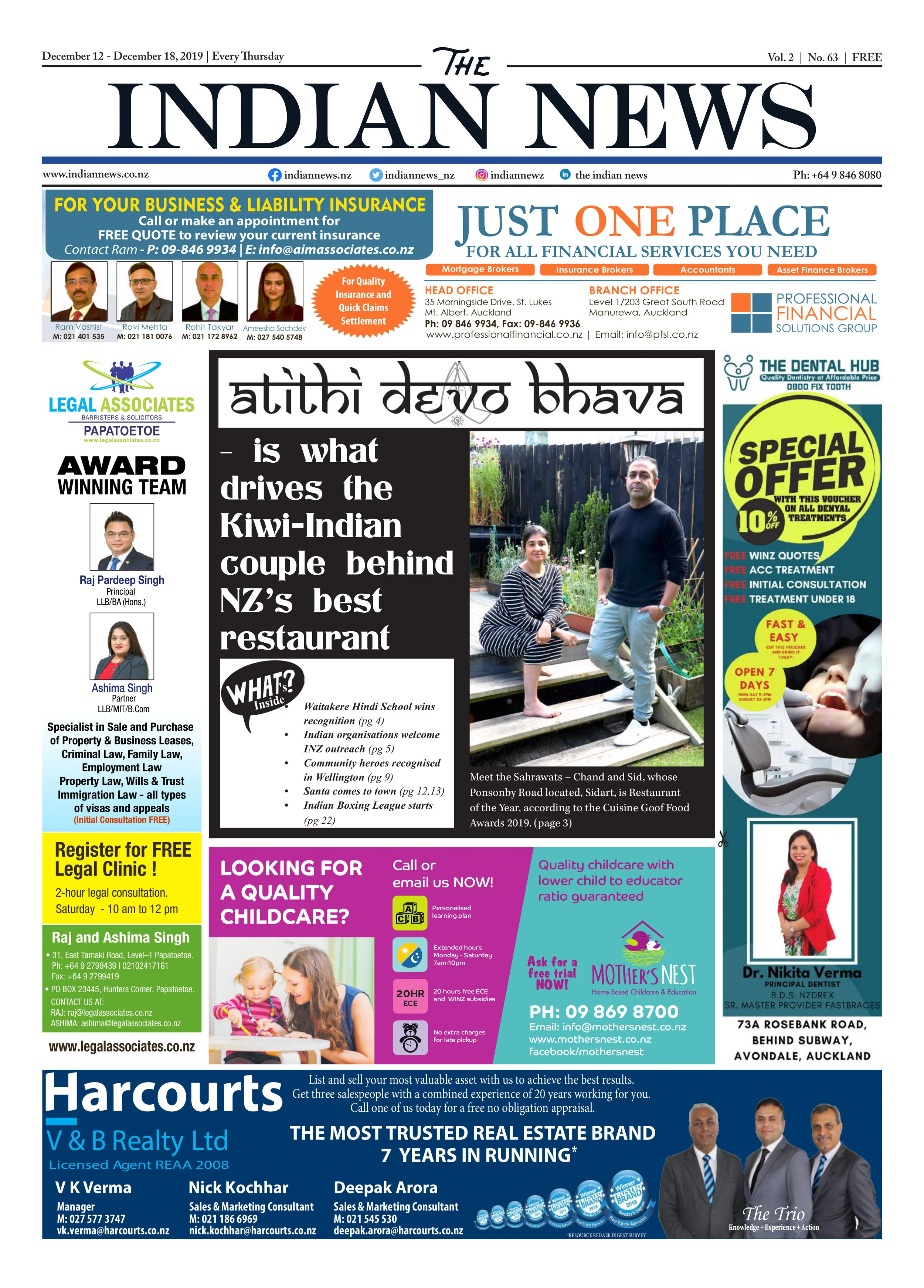 Issue 63, December 12 - December 18, 2019