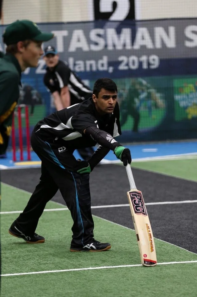 Swayam Desai, 20 years, New Zealand Indoor Cricket Under-22, top order bat and first-change seam bowler.