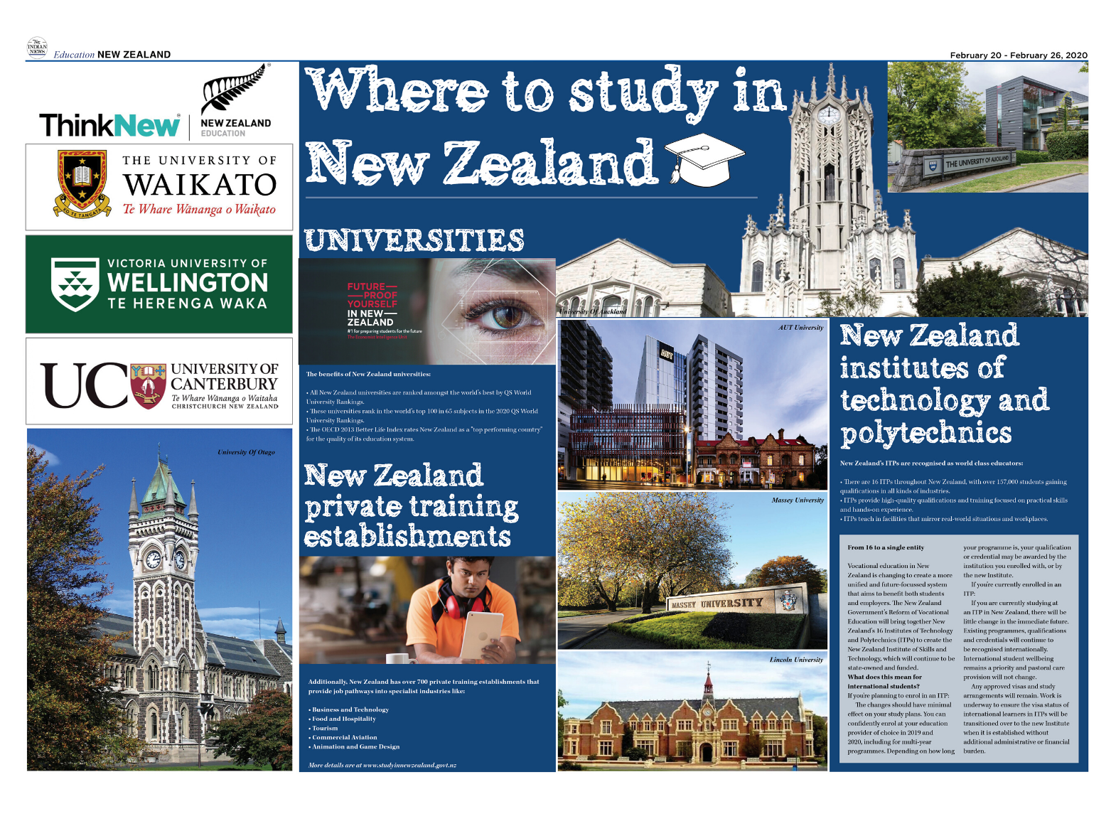 Where to study in  New Zealand