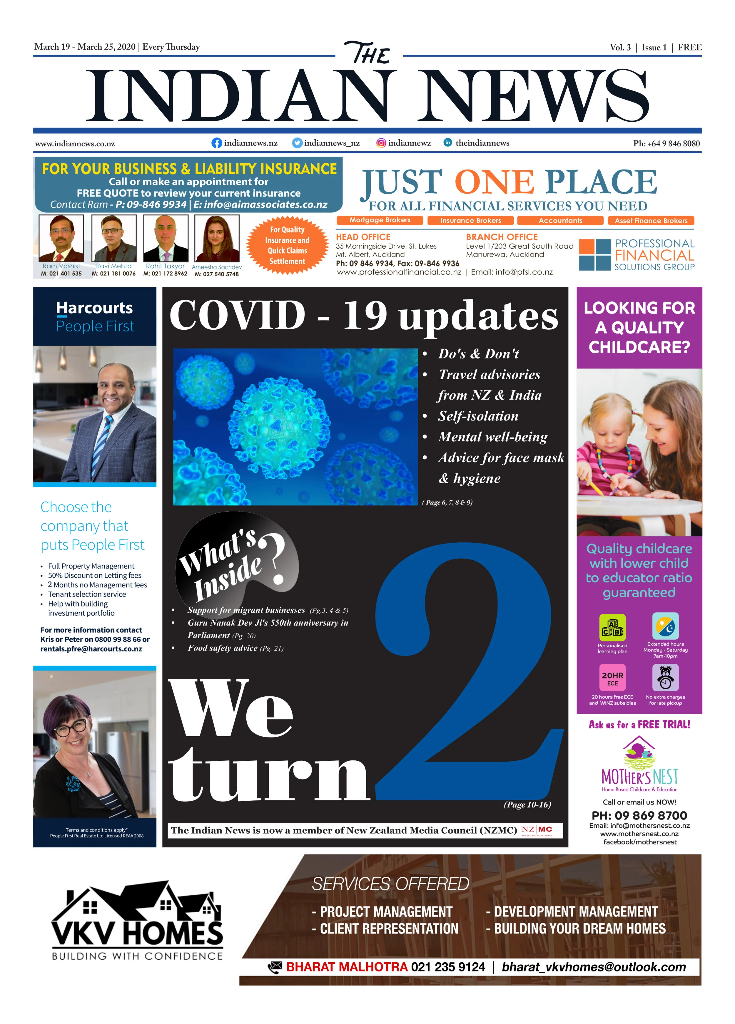 Volume 3 Issue 1, March 19 - March 25, 2020