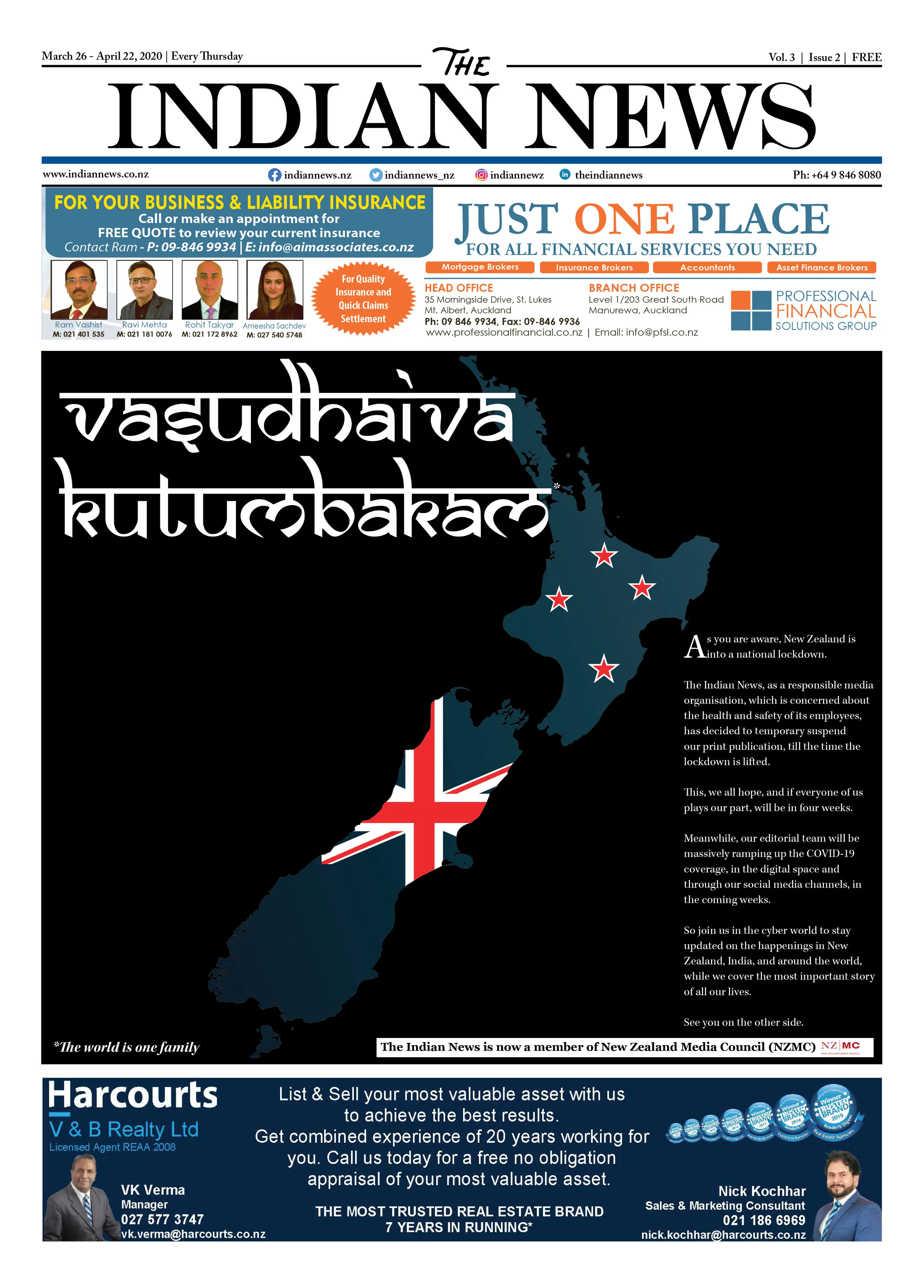 Volume 3 Issue 2, March 26 - April 22, 2020