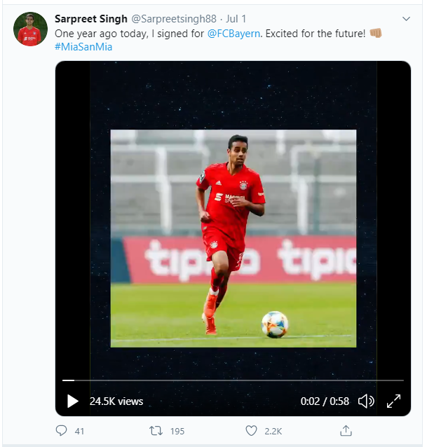 Kiwi-Indian footballer completes one-year at Bayern Munich, with a title win