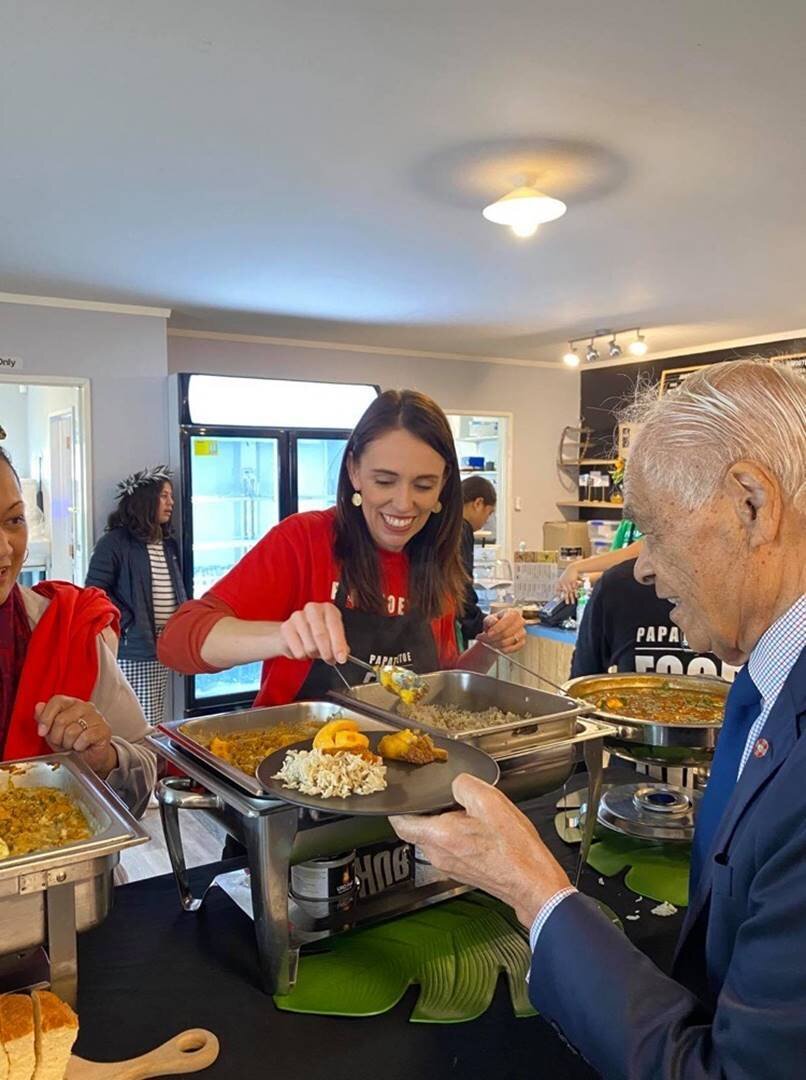 PM visits Papatoetoe Foodhub, run by Kiwi-Indian Raju Ramakrishna and Waikare Komene