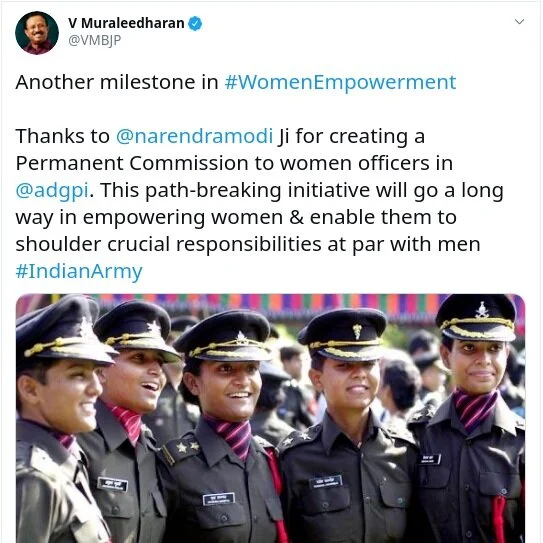 Grant of Permanent Commission to women officers in Indian Army