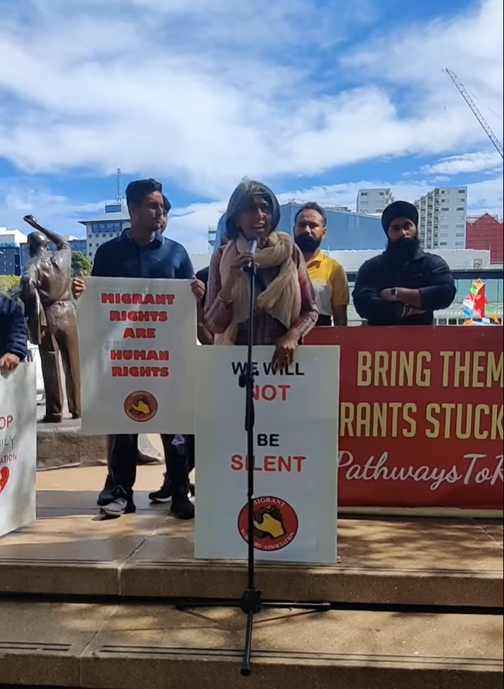 Migrant rally held in Aotearoa square to support offshore and onshore migrant workers