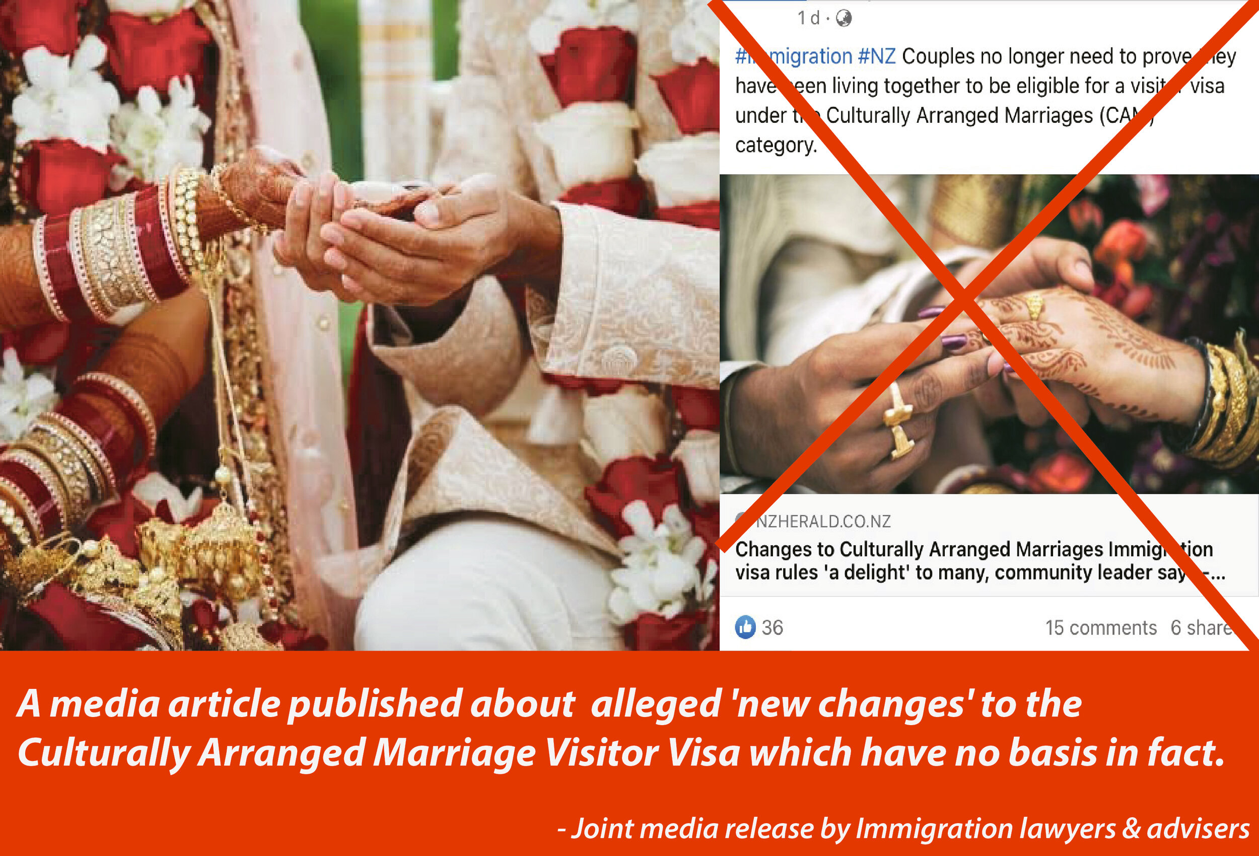 Media article published about alleged 'new changes' to the Culturally Arranged Marriage Visitor Visa has no basis in fact