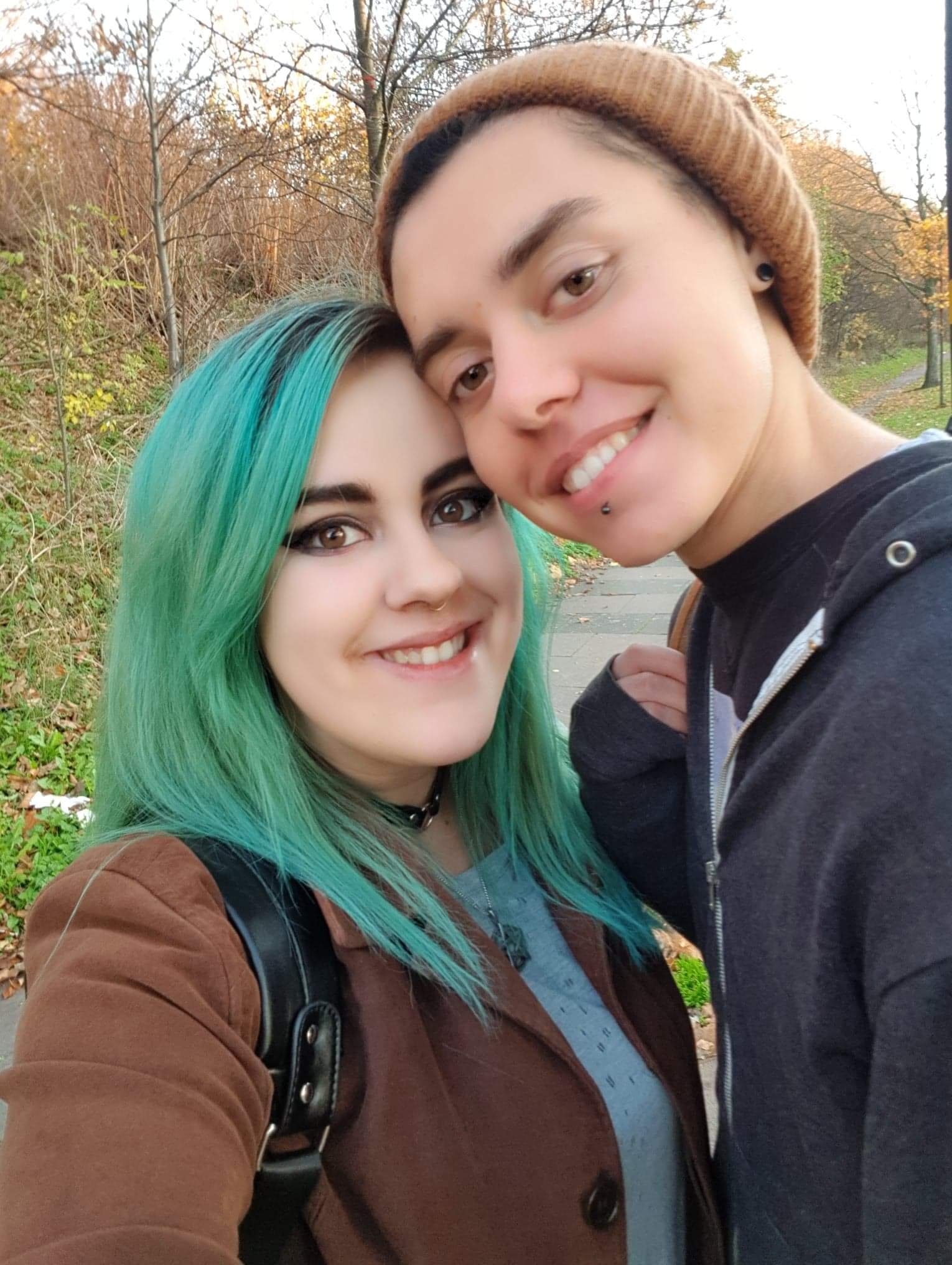 Shannon (left) and Luke (right) who is taller