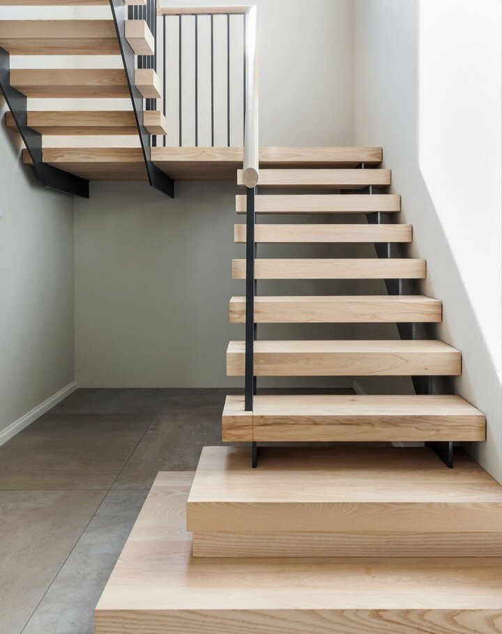 Our bespoke staircase design for a recently completed family home in Poole. 

The staircase extends across three floors and creates a unique focal point, at the heart of the house. We designed every detail through our fully coordinated drawing packag