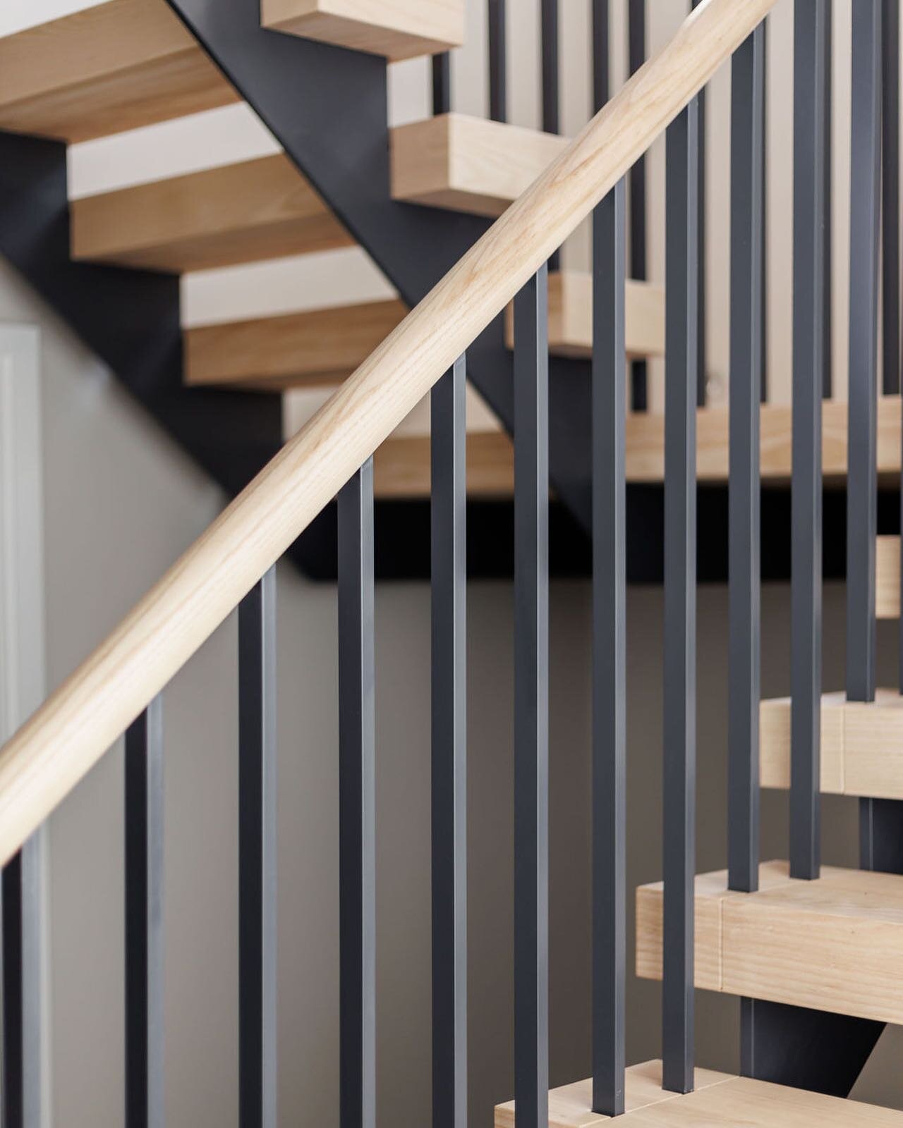 Our bespoke staircase design for a recently completed family home in Poole. 

The staircase extends across three floors and creates a unique focal point, at the heart of the house. We designed every detail through our fully coordinated drawing packag