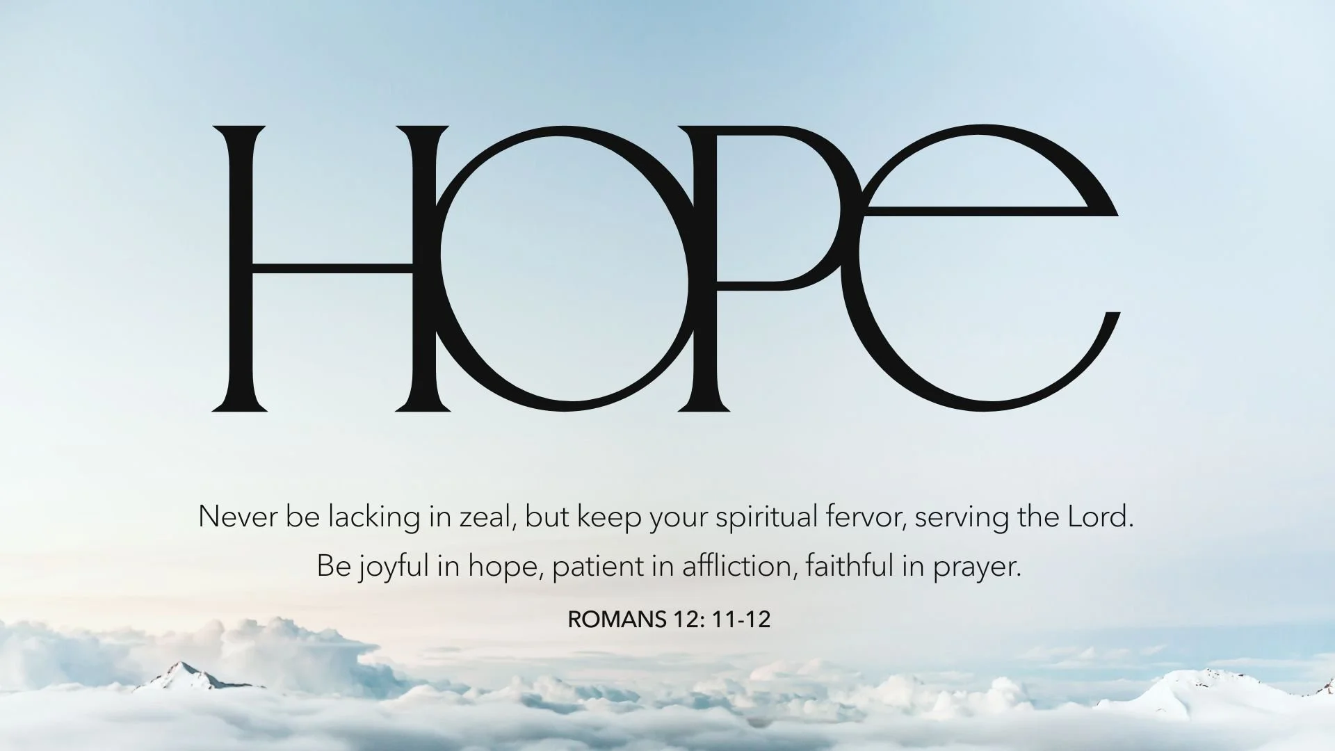 Graphic with the word "Hope"