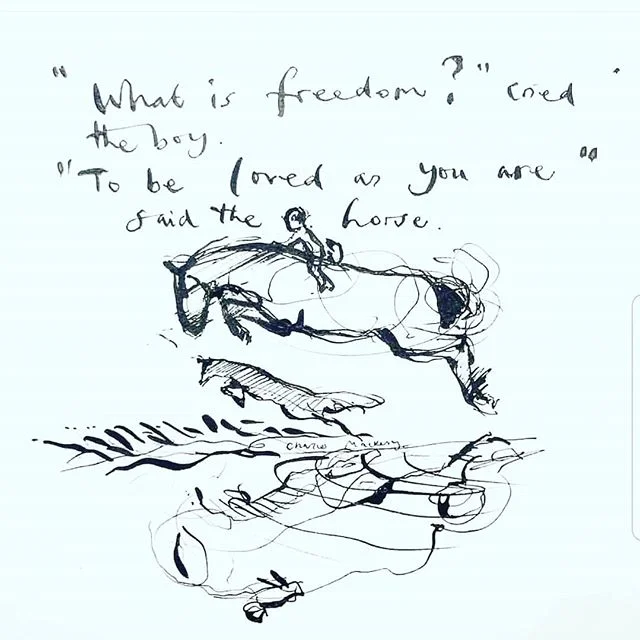 &quot;what is freedom?&quot;, cried the boy. &quot;To be loved as you are.&quot; ,said the horse .

It is for freedom that Christ has set us free. 
#truthchangeseverything
@charliemackesy