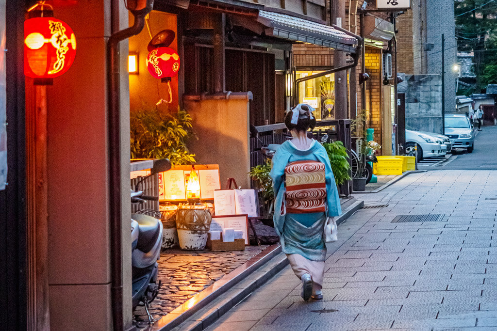 Geisha, quartier de Ginza Kyoto