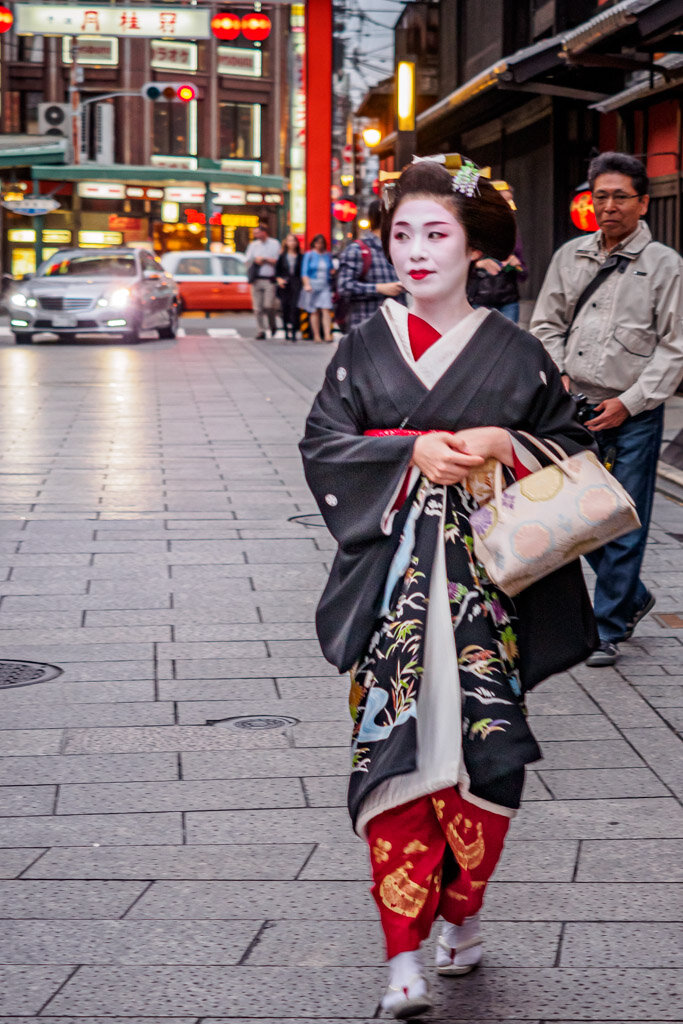 Geisha, quartier de Ginza Kyoto