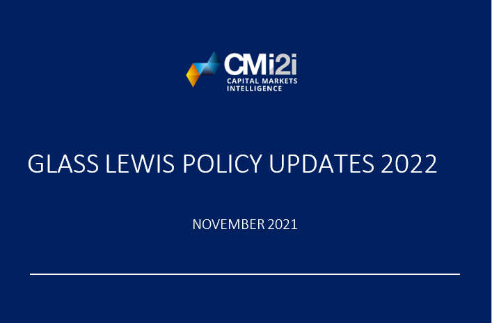 Glass Lewis Publishes Policy Changes for 2022