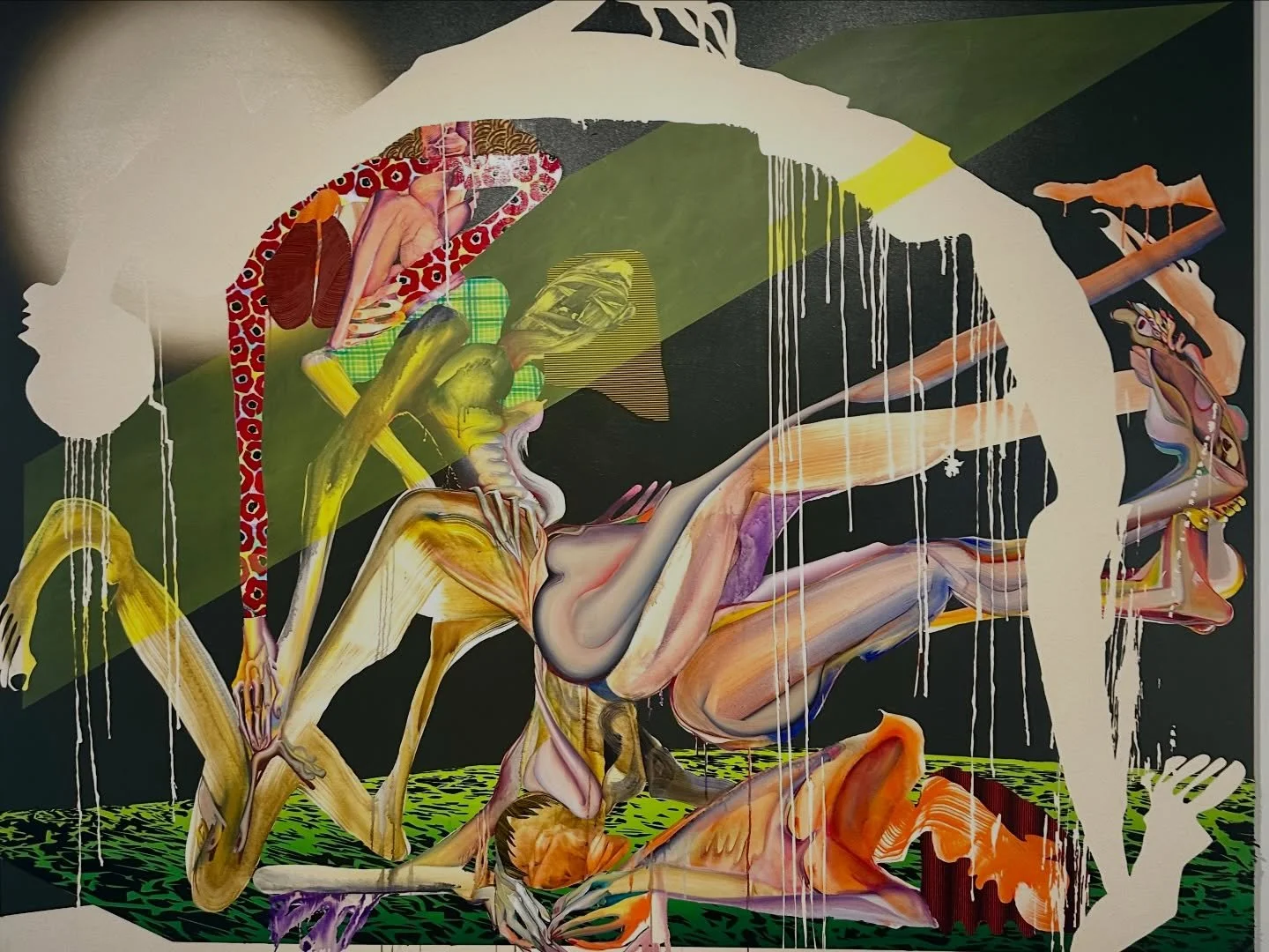 Snippets of moments of extreme energy and movement from Christina Quarles' powerful solo exhibition at @hauserwirth LA. Quarles lost her house during the catastrophic Los Angeles fires and this work was made in response to that experience. Here she p