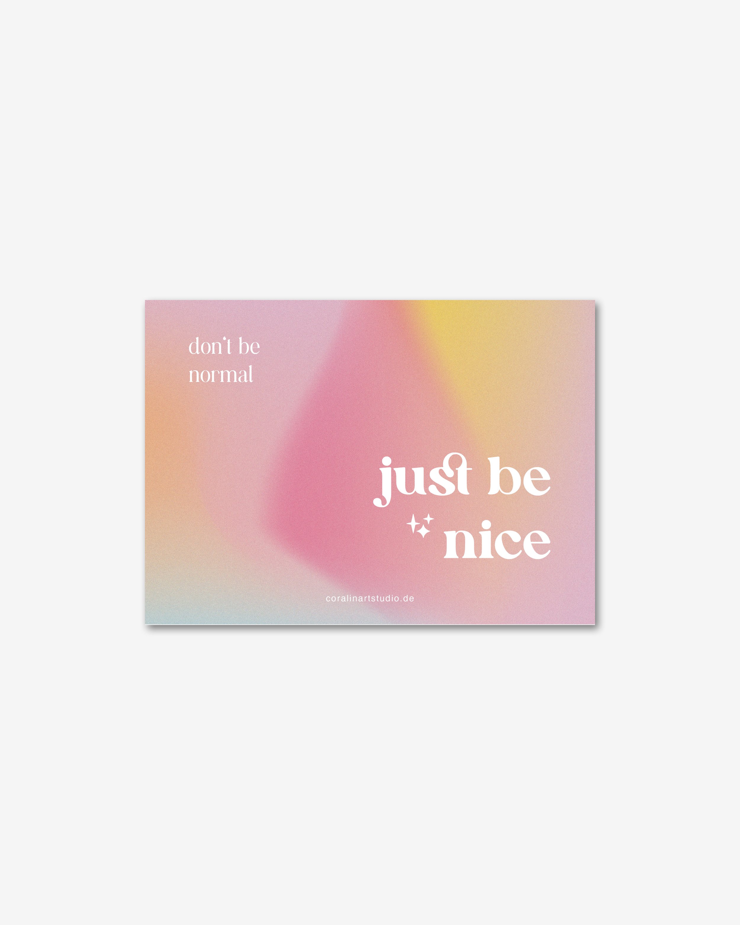 Just be nice