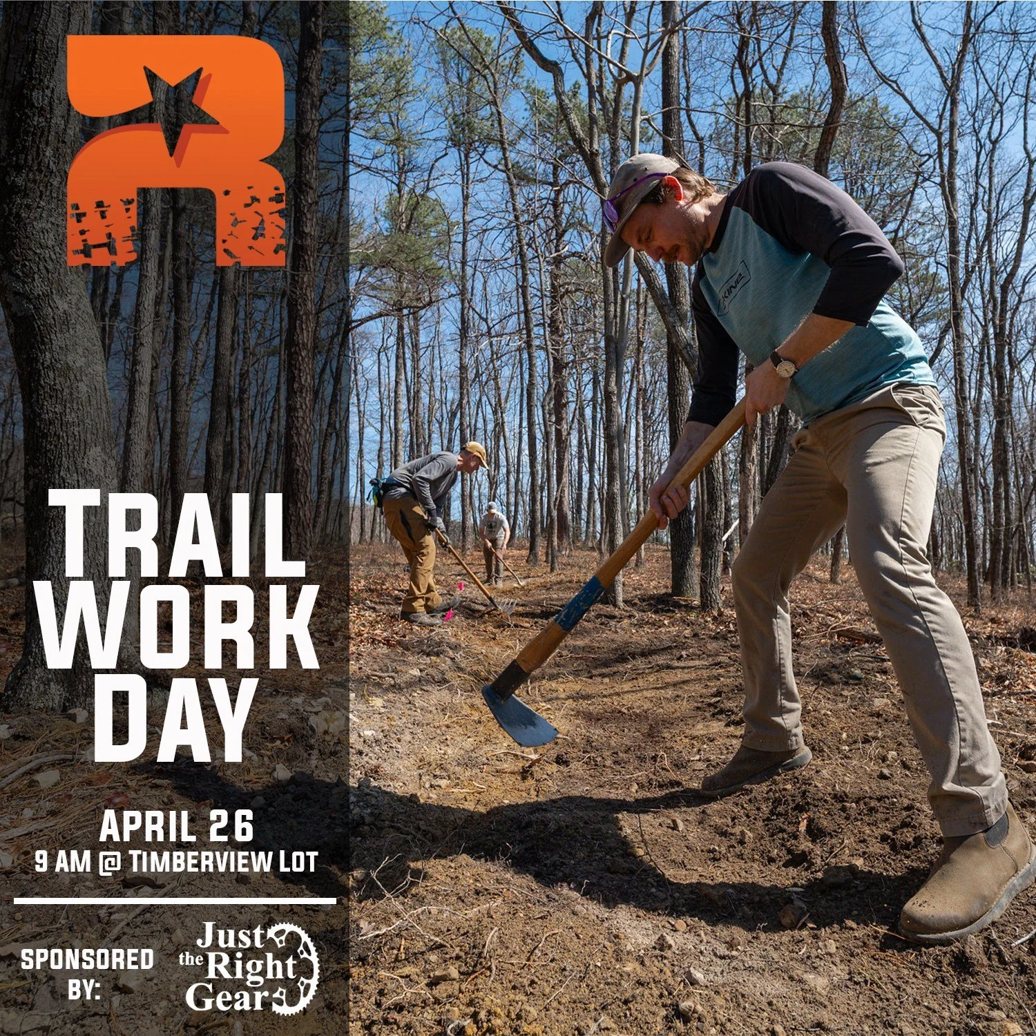 Hey all! Our next trail work day is on April 26, and we are going to be back on Trough. There's a bit more work to get it finished and running well for the summer, so we're going to try and knock that out this month!

Join us at the Timberview Lot at