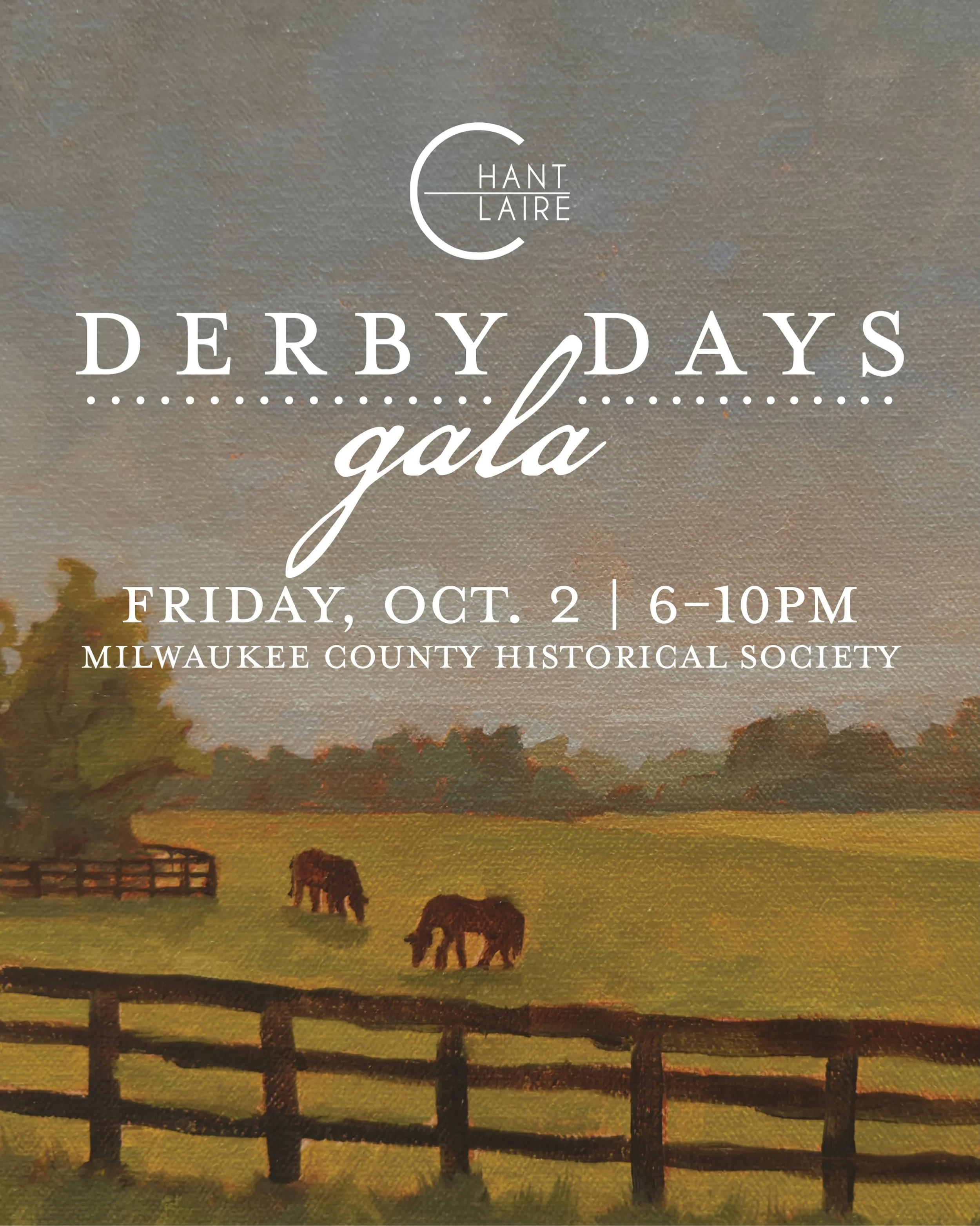 Announcing Chant Claire&rsquo;s Derby Days Gala!

On October 2, we invite you to join fellow music lovers for Chant Claire&rsquo;s signature gala at the beautiful Milwaukee County Historical Society.

Enjoy an evening of dinner, drinks, and an intima