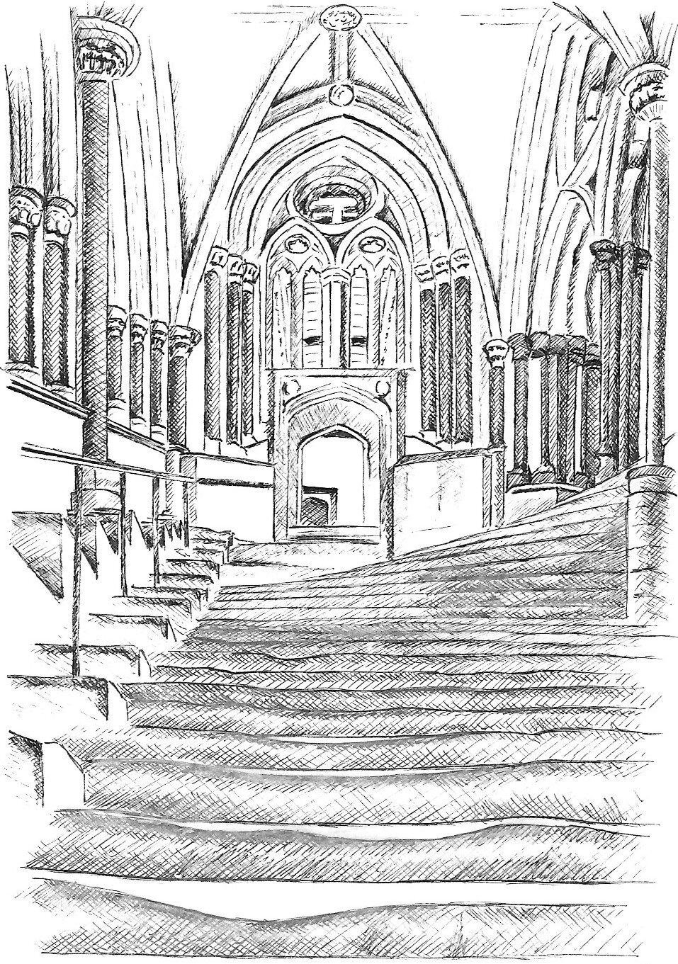 'Stairs leading to the Chapter House'