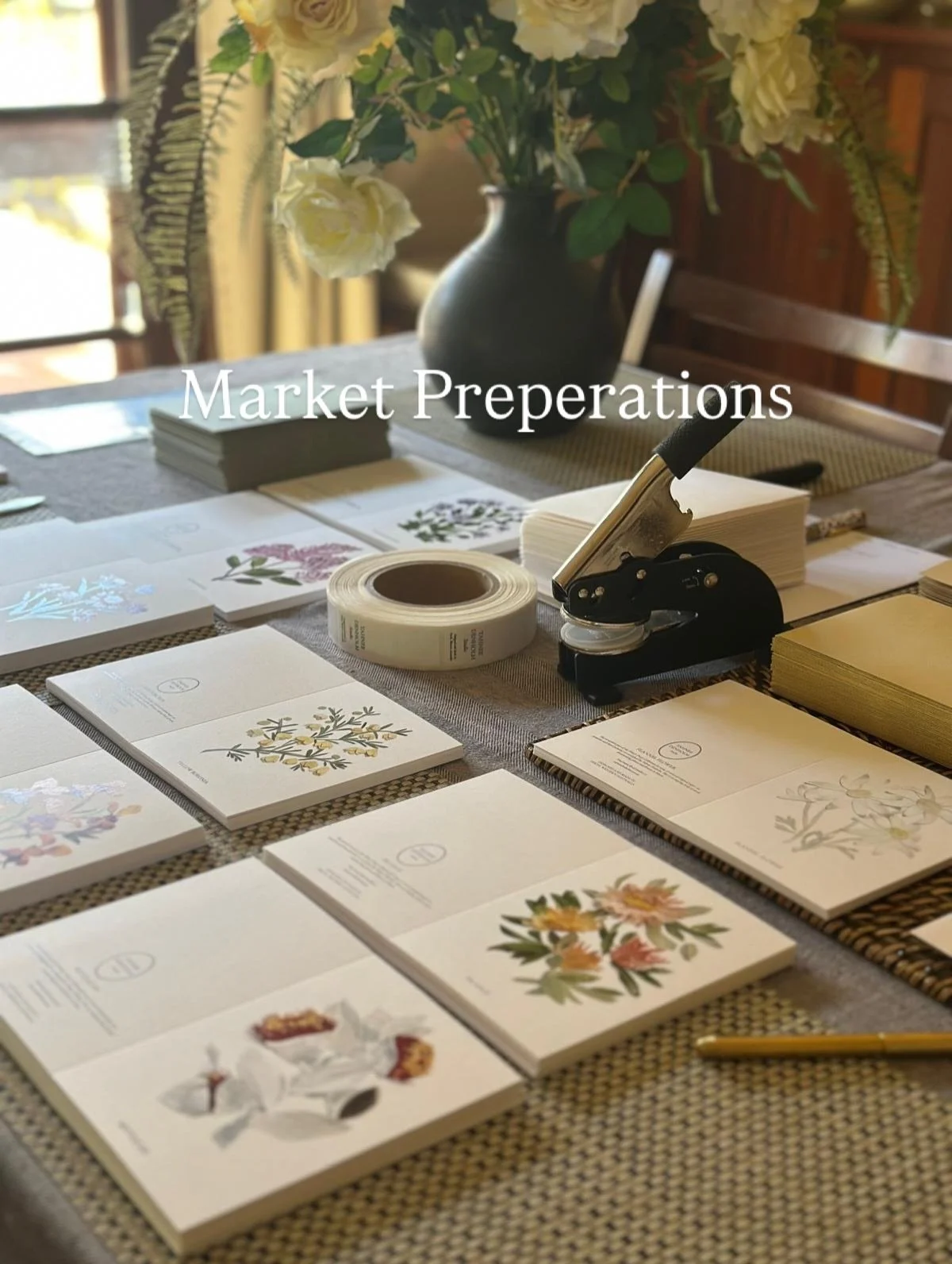 It&rsquo;s a magical kind of busy here 🌸🌼 

There have been all 4 generations helping out on this set up. Packing, painting, picking blooms. It&rsquo;s super special putting my work out to people in person but even more special having this crew com