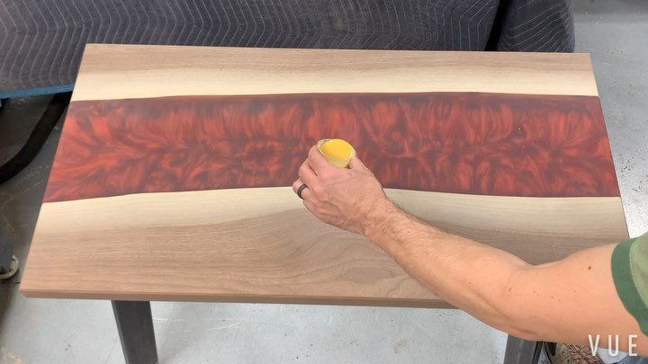 Laying down the finish is always the most satisfying part of a build and it couldn&rsquo;t be any easier than with Rubio Monocoat.

#rubiomonocoat #finishingwood #lovethat #customdesk #bespokefurniture #furnituremaker #epoxyriver #ecopoxy #epoxyriver