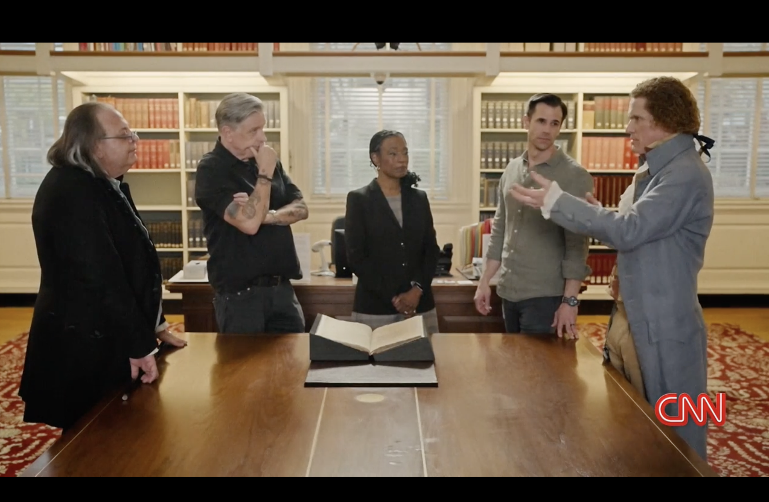 Steve Edenbo portrays Thomas Jefferson in Craig Ferguson's "American On Purpose" on CNN