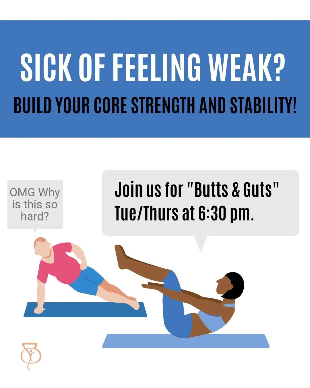 Sick of feeling weak? Tired of throwing out your back picking up the laundry basket? Looking for a fun, low-impact way to start back into a fitness routine?

Your &quot;core&quot; is the foundation for just about everything you do. If it isn't strong