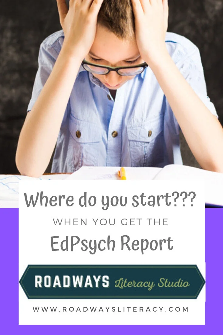 Where do you start when you get the EdPsych Report?