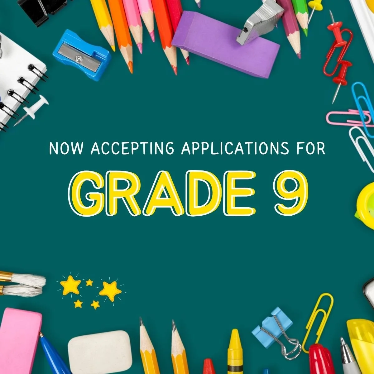 Accepting Applications for Grade 9