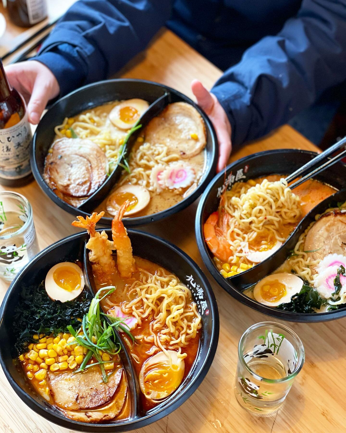 Ducking thunderstorms to get our ramen fix ⛈🍜⚡️