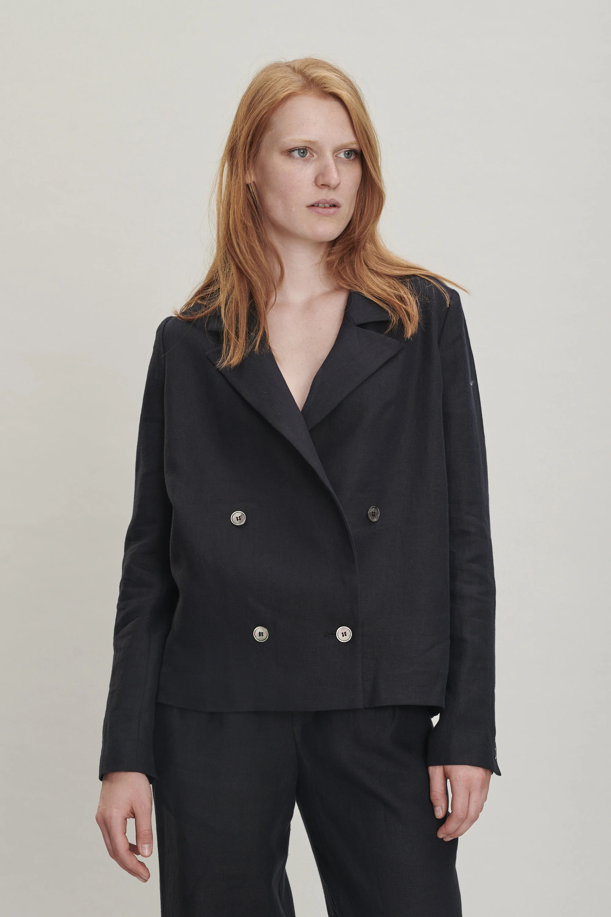 relaxed black blazer