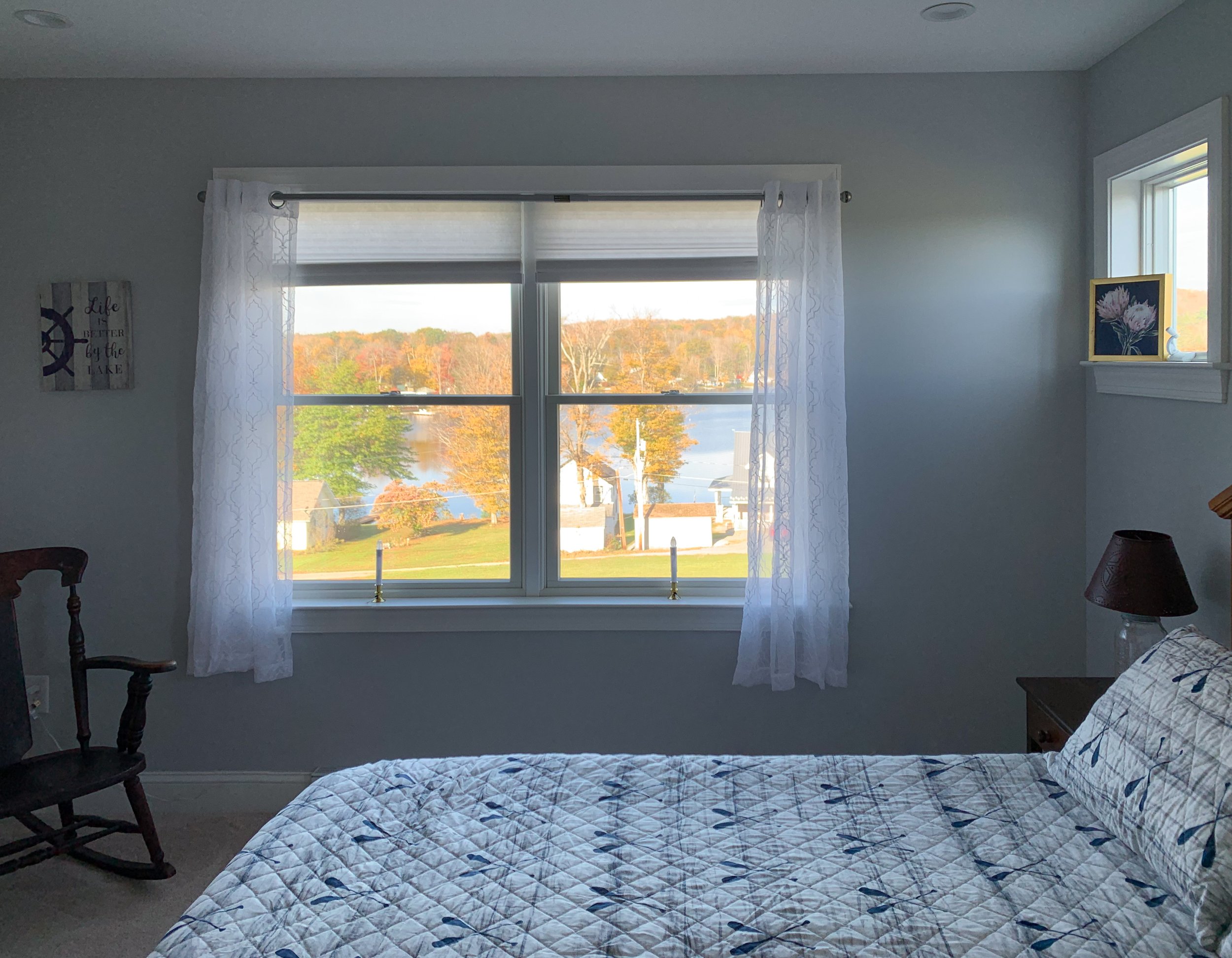 Lake house guest bedroom interior design fall colors.JPEG
