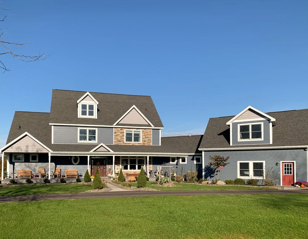Signature Building systems Pennsylvania Modular+farmhouse+with+attached+garage+and+front+porch.jpeg