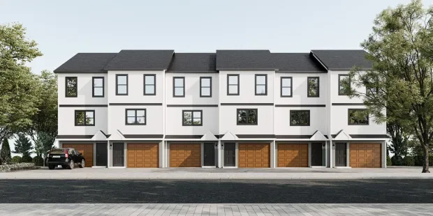 Modular Townhouses drive under garage