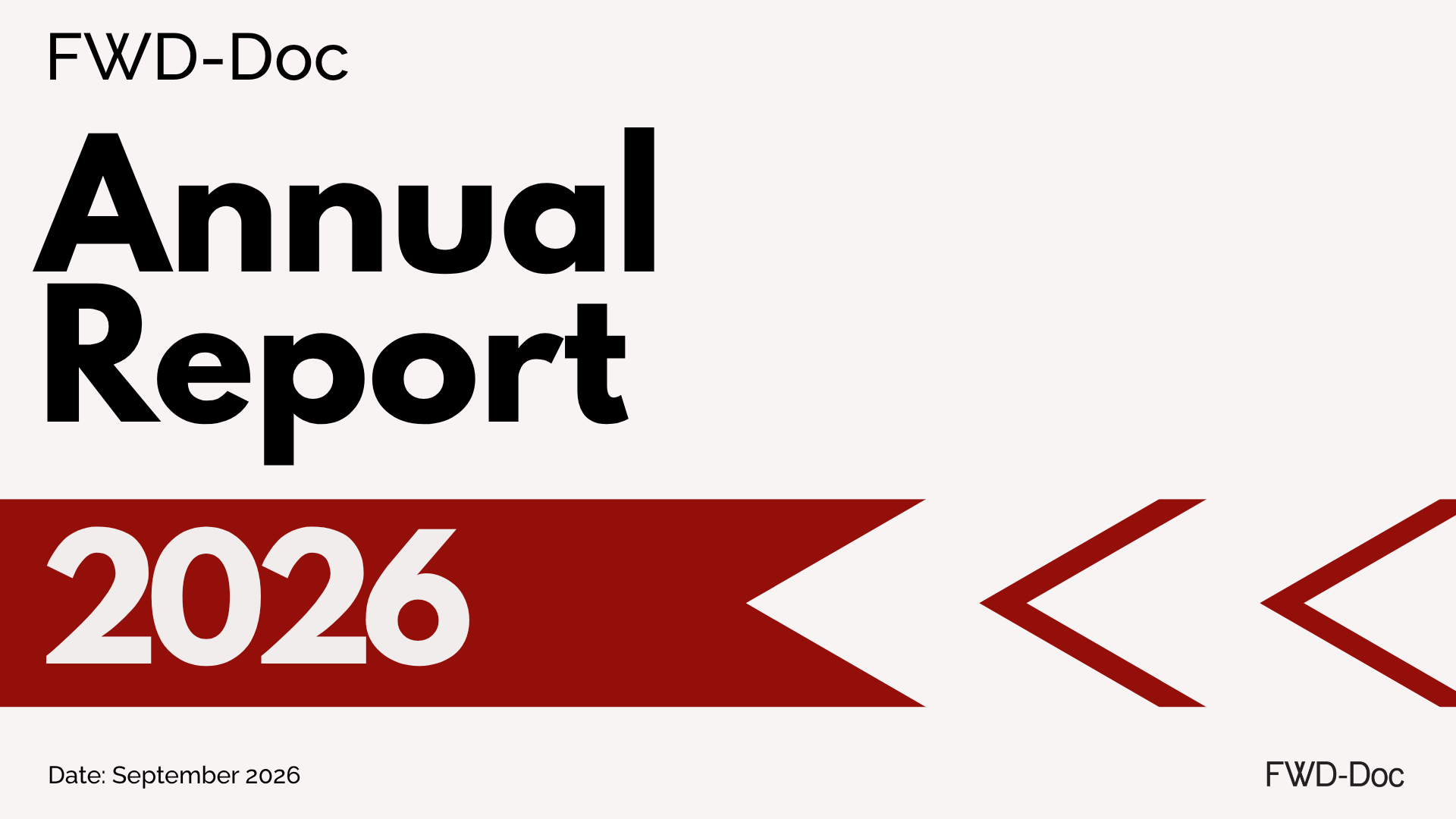 Cover of the FWD-Doc 2026 Annual Report
