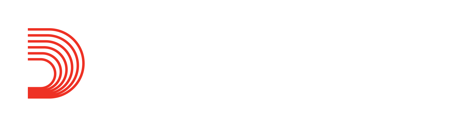 Logo of D'Addario with red stylized D and white text