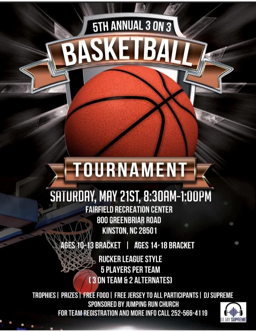 Jumping Run Church to hold 3-on-3 basketball tournament May 21 — ENC Moments