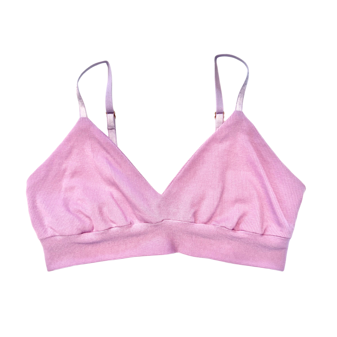 Lola Bralette - Lilac Ribbed Tencel