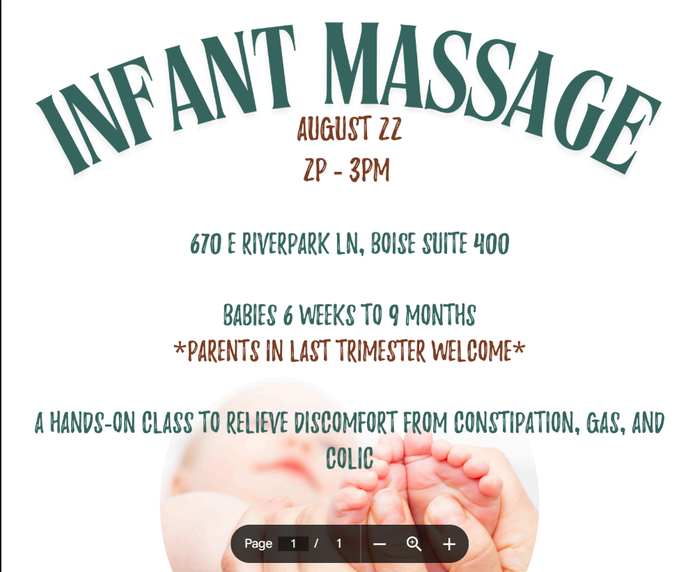 Infant Massage | Boise