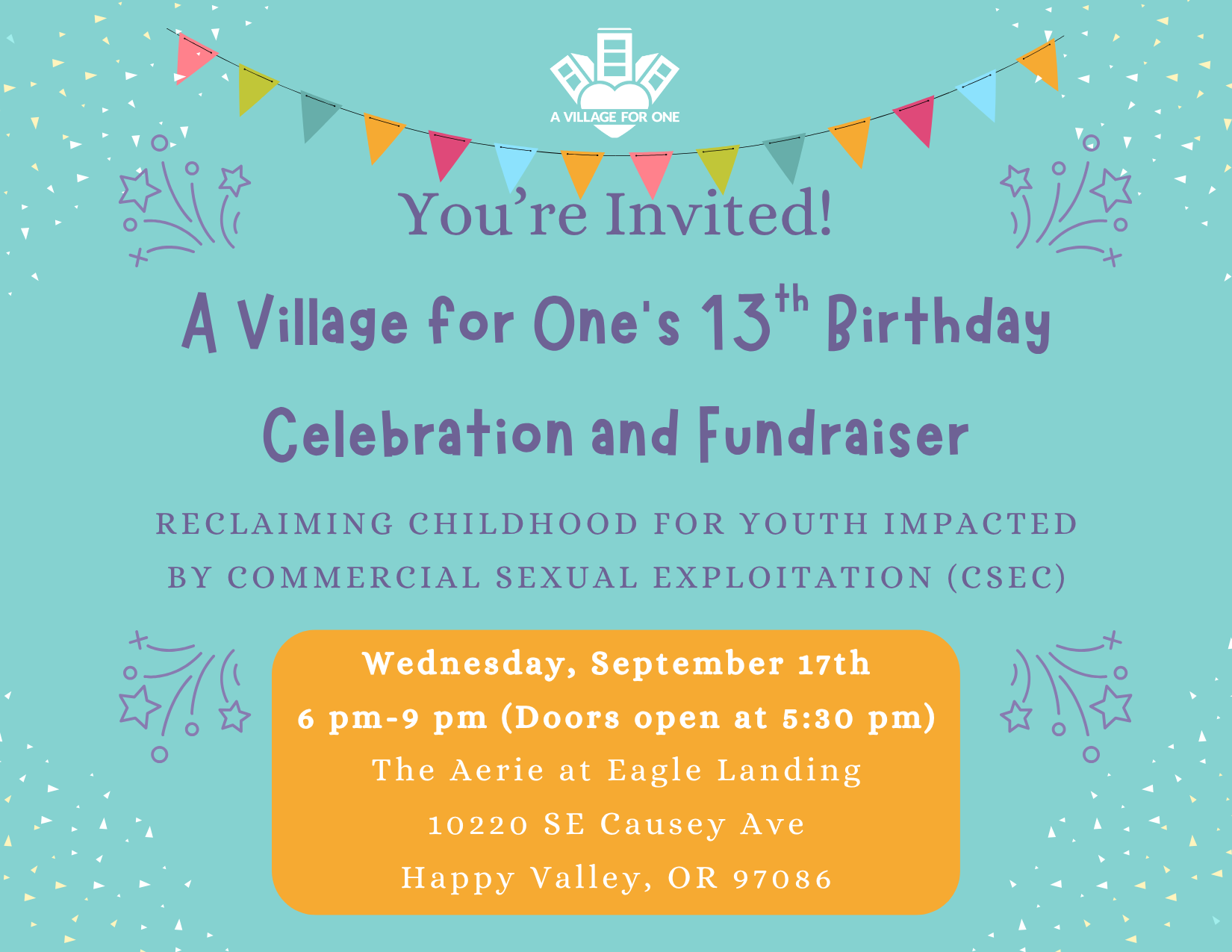 A Village for One’s 13th Birthday Celebration & Fundraiser | Happy Valley