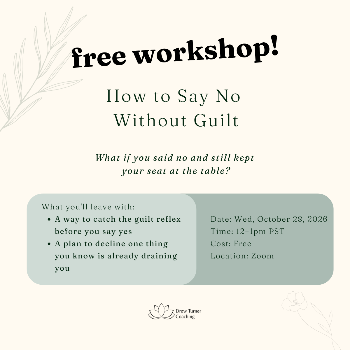How To Say No Without Guilt | Virtual