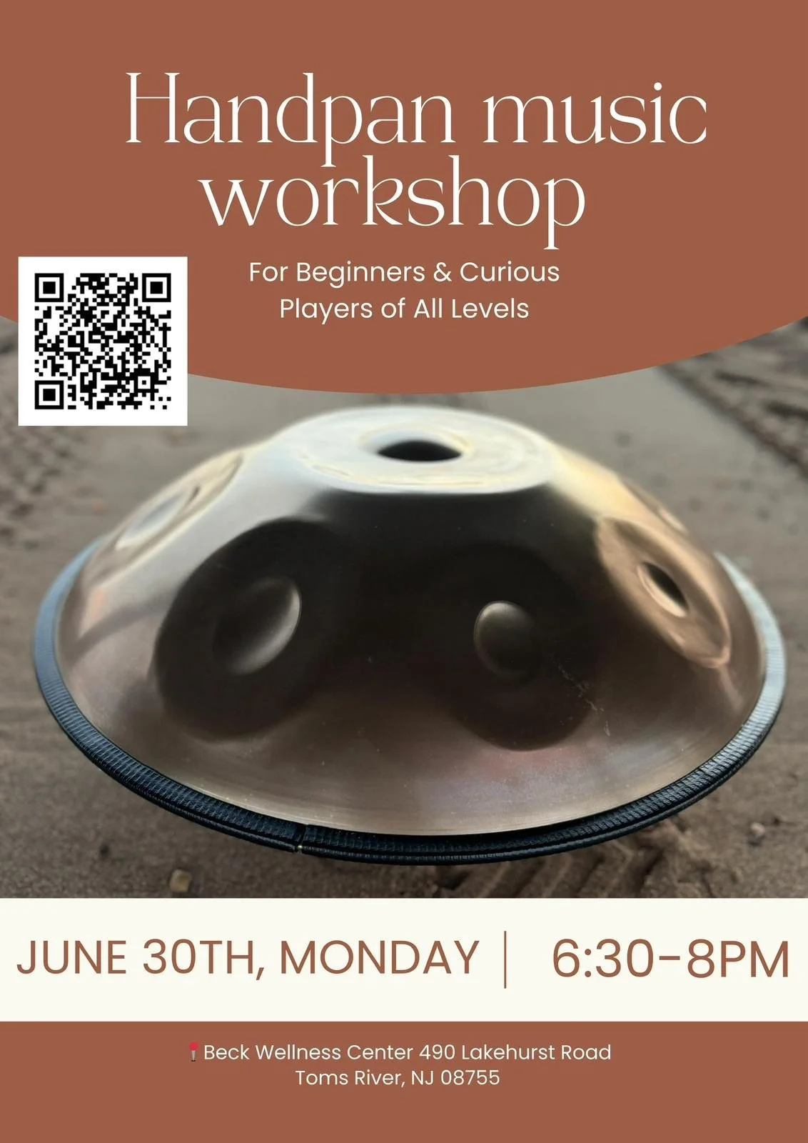 Handpan music workshop   For Beginners &amp; Curious Players of All Levels